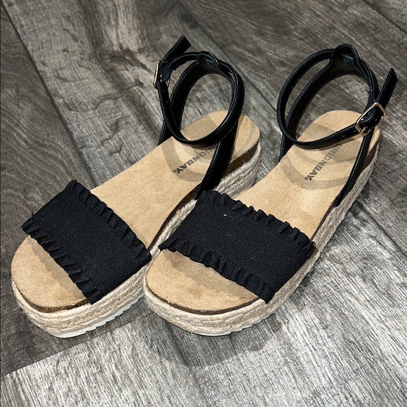 Madden Girl Shoes - Black Espadrille Sandals